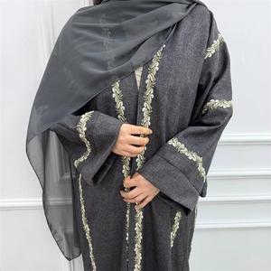 Última Moda 2026, Abaya Turca para Niña, Estilo Dubai, Kimono Musulmán para Mujer, Vestido de Lujo con Bordado Floral, Cárdigan - Product Image 3