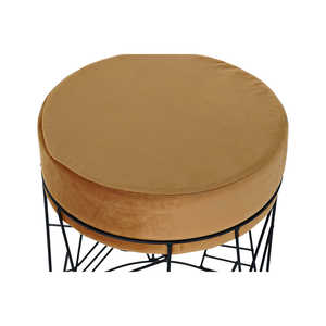 Reposapiés de Metal y Poliéster 33x33x42 Terracota - Product Image 1