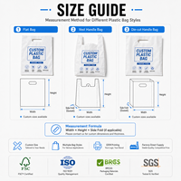Bolsas de Compras de Plástico Biodegradable para Microondas, Impresas Personalizadas al por Mayor, con Asa y Logotipo, para Tiendas de Ropa y Abarrotes