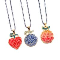 6 Nouveaux Designs de Colliers Fruit du Diable en Or, Colliers Fruit du Caoutchouc, Pendentifs Fruit de Luffy et Porte-clés Métalliques