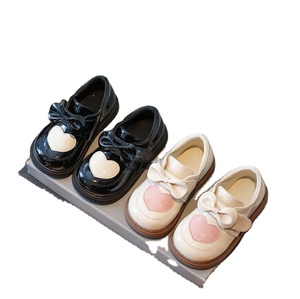 Zapatos de Vestir con Lazo y Suela de Goma para Niñas, Diseño de Princesa con Corazón, Novedad de Primavera - Product Image 1