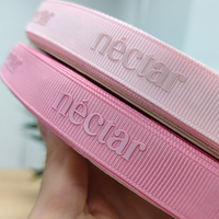 Cinta Grosgrain Acanalada al por Mayor de 7/8 Pulgadas, 100 Yardas, 1 Pulgada, 25mm, 3/4 de Pulgada, Cinta Personalizada con Logotipo, Impresión en Relieve 3D