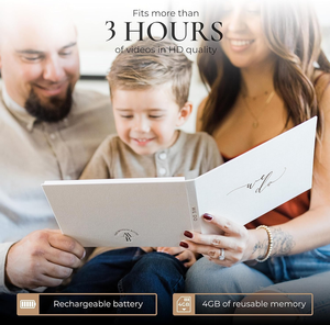 Livre vidéo en lin, cadeau <span class=keywords><strong>de</strong></span> mariage, écran 7 pouces, résolution 1024x600, joue des vidéos MP4/MPEG, <span class=keywords><strong>photos</strong></span>, mémoire 4 Go, rechargeable, pour les couples - Product Image 6