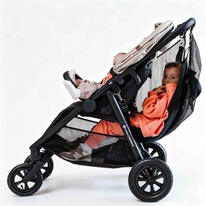 Double <b>Stroller</b> Infant and <b>Toddler</b> Hammock Seat Attachment Twin Pushchair Double Chair <b>Stroller</b> Hammock Extra Seat with Mesh Bag - Product Image 1