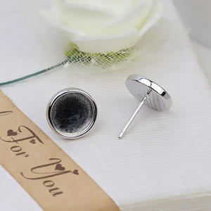 Pendientes de Plata de Ley S925 Hechos a Mano con Diseño de Rayo, Estilo Coreano, con Perlas de 8-12 mm, Base Vacía, Chapados en Oro, Accesorios para Oreja 4234 - Product Image 1