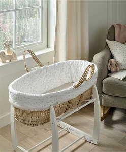 Support de berceau Moïse fixe à cadre croisé <span class=keywords><strong>blanc</strong></span> personnalisable, grande taille, <span class=keywords><strong>en</strong></span> bois, pour bébé - Product Image 6