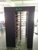Torniquete de Altura Completa para Centro de Fitness, Control Biométrico, Seguridad, Motor sin Escobillas, Protección IP54, Bidireccional, Acero Inoxidable 304