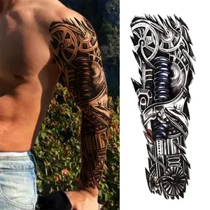 Large Arm Sleeve Black Sexy Waterproof Temporary Tattoo Sticker Full Arm Big Tattoo Stickers Flash Tattoos