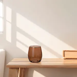 Home Living Room High-End Light Luxury Custom Wine Glass Stemless Wine Glass Wholesale Amber Wine Glasses Set
