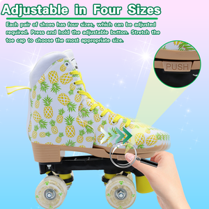 Vente chaude adulte clignotant planche à roulettes pas cher 4 roues <span class=keywords><strong>Quad</strong></span> patins à roulettes pour hommes femmes réglable chaussures de patinage à roulettes - Product Image 4