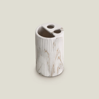 Nouveaux ensembles modernes de salle de bains effet marbre blanc résine de style européen élégant accessoires de salle de bains de luxe pour hôtels décor à la maison