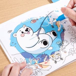 2-In-1 Holiday Christmas <b>Gifts</b> Water Paint <b>Creative</b> Stickers Book Color Wonder Coloring Set for Kids - Product Image 4