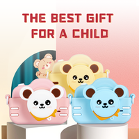 Stiker Foto Anak Laki-laki dan Perempuan, Kamera Digital Filter Permainan Baterai 400Mah 2 Inci 1080 Mah untuk Anak Laki-laki dan Perempuan
