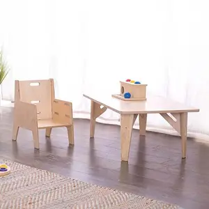 Ahşap Montessori masa ve sandalye seti ahşap çocuk oyun masası yürümeye başlayan aktivite masası çocuk mobilya masa ve sandalye seti