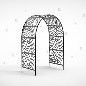Arche de jardin en métal avec nouveau design Arches de jardin en <span class=keywords><strong>fer</strong></span> enduit de poudre noire Treillis de <span class=keywords><strong>tonnelle</strong></span> en <span class=keywords><strong>fer</strong></span> pour pelouse de jardin - Product Image 1