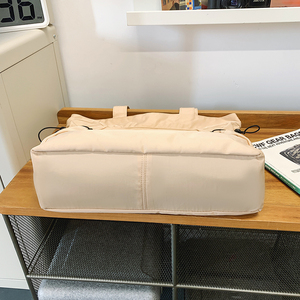 Borsa leggera in Nylon con cerniera a spalla singola di grande capacità Design alla moda con coulisse per le signore per lo Shopping Office - Product Image 4