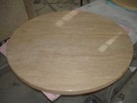Table basse ronde extensible et convertible en marbre blanc/noir moderne pour hôtel et salon