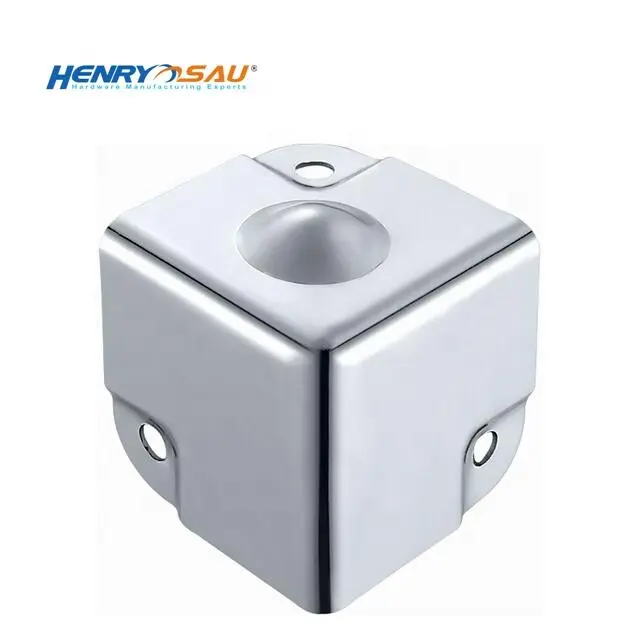 New design wooden case fittings accessories box metal corner protectors road case ball corner for 35mm wrap angle