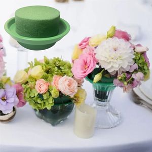 Espuma Floral Cilíndrica de Plástico con Envase en Forma de Cuenco, 10 cm de Diámetro, para Arreglos Florales de Escritorio, Material Absorbente de Agua para Manualidades - Product Image 1