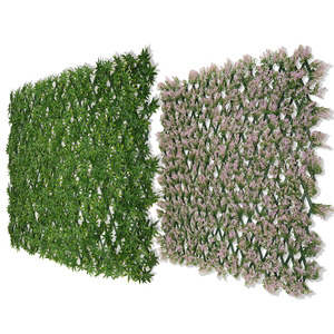 Dekorasi tanaman pagar buatan, bahan PE 90cm * 200cm yang dapat diperluas untuk dinding taman dan lanskap - Product Image 1