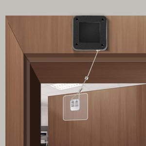 Ferme-<span class=keywords><strong>porte</strong></span> automatique sans perçage en plastique ABS noir, mini, réglable, à fermeture douce, pour chambre, salle <span class=keywords><strong>de</strong></span> bain, école - Product Image 1