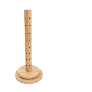Wooden Lollipop Shelf Round <b>Rotatable</b> Candy <b>Display</b> Rack For Birthday Party Decorations Durable Storage <b>Stand</b> - Product Image 1