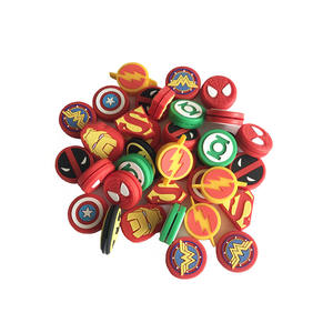 Süper kahraman kafa silikon tenis amortisör promosyon hediyeler için özelleştirilmiş tenis sönümleyici - Product Image 2