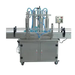 4 heads fully automatic volumetric detergent sauce oil jam vial wine cup paste water liquid small bottles filling machine