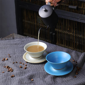 Taza de cerámica de OVNI Retro moderna con tapa, Taza de cerámica cruda de explosión, taza de té de café transfronteriza creativa, regalo - Product Image 3