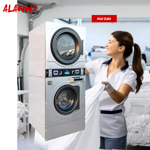 <span class=keywords><strong>Lavadora</strong></span> y secadora de lavandería con código Qr, moneda/tarjeta, <span class=keywords><strong>lavadora</strong></span> y secadora apiladas para hotel y lavandería - Product Image 1