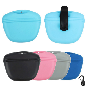 Bolsa portátil de silicona de grado alimenticio para mascotas, bolsa compacta para aperitivos de entrenamiento al aire libre para mascotas, suministros de entrenamiento para perros en la cintura - Product Image 1