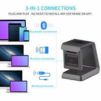 Lecteur de codes-barres 2D NFC OCR pour données visibles, lecteur de codes QR de passeport MRZ, Bluetooth, USB filaire, pour utilisation à l'aéroport, en stock