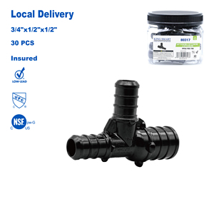 Conector en T Reductor KING SMART F2159/PEX B 1/<span class=keywords><strong>2</strong></span>"*3/4"*1/<span class=keywords><strong>2</strong></span>" Sin Plomo, Certificado NSF UPC, PPSU para PEX B/C/PERT (Envío Gratuito a EE. UU. y Canadá) - Product Image 1