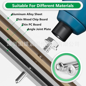 410 Stainless Steel Hex Washer Head Self Tapping Screws Assortment Kit 175pcs Imperial Phillips Drive Metal <b>Fasteners</b> - Product Image 4