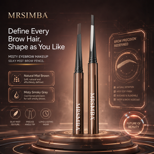 <span class=keywords><strong>Crayon</strong></span> à sourcils MRSIMBA Mist Ash Grey 80mg, waterproof, longue tenue, fini mat velours, double embout, teinte naturelle douce, usage quotidien - Product Image 1