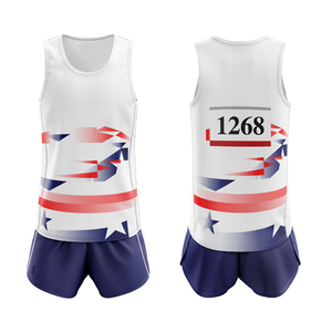Wholesale <strong>Custom</strong> Made Sport Running Athletes Sleeveless <strong>Track</strong> and <strong>Field</strong> Uniform Unisex <strong>Singlet</strong> and Short Design Team logo