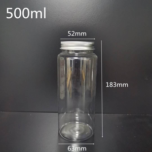 Botellas de Plástico PET Vacías de 300ml, 400ml, 500ml, Forma Cilíndrica, a Prueba de Fugas, para Jugo, Bebidas, Refrescos, Té Boba, con Impresión Serigrafiada - Product Image 6