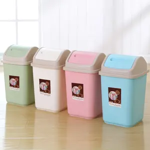 14L Living Kitchen trash bin dual compartment recycl trash bin Rubbish Bin with rolling cover