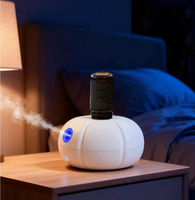 Diffuseur d'huiles essentielles USB mini en forme de citrouille, diffuseur de parfum sans flamme longue durée pour usage intérieur