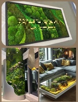 Superbe Lichen Sauvage de Forêt en Cylindre, Lichen de Renne Vert Préservé, Mousse Préservée pour Décoration Murale 3D Maison, Bureau