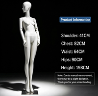 Mannequin féminin abstrait réglable avec bras en plastique mobiles, couleur et logo personnalisables