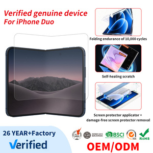 ฟิล์มกันรอยหน้าจอแบบพับได้ TPU สำหรับ iPhone Duo ฟิล์มใส HD แบบนิ่ม ซ่อมแซมตัวเองได้ รองรับการสัมผัส OEM ODM โรงงานรับรอง - Product Image 1