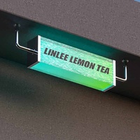 Boîte lumineuse rectangulaire longue suspendue en acrylique, enseigne LED personnalisée pour magasin, panneau de signalisation moderne pour couloir de centre commercial et allée de supermarché