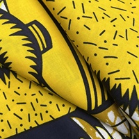 Venta al por mayor de fábrica: Tela Ankara 100% poliéster con lentejuelas, estampado africano de cera
