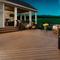 Planches de terrasse en composite bois-plastique (WPC) bicolores, résistantes aux UV, hautement imperméables, certifiées CE, pour extérieur