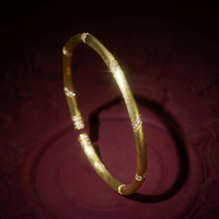Bracelet rond vintage à nœuds brossés, style national chinois, niche exquise, luxe léger
