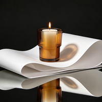 En stock : Pot à bougie en verre vide, faible MOQ, étiquette personnalisée, best-seller pour la décoration intérieure