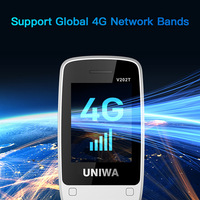 Teléfono Celular V202T con Tapa, Fuente Grande y Botón Grande 4G Genérico Desbloqueado con Teclado y SOS para Adultos Mayores, Básico, Clásico y Plegable