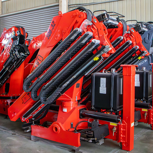 Grue pliante montée sur camion OEM de 1 à 6,3 tonnes pour le chargement de bois et de palettes, chargeur hydraulique à flèche articulée 6300 kg - Product Image 1