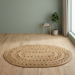 Customizable High Quality Organic Jute Reversible Handmade Bohemian Style Medium Pile Living Room Area Rugs Durable Easy Set - Product Image 2